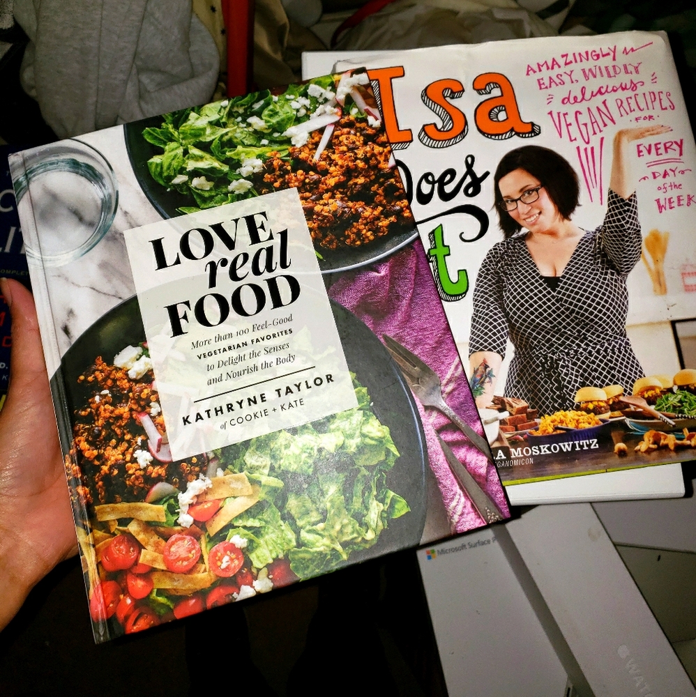 1 Vegetarian and 1 vegan book